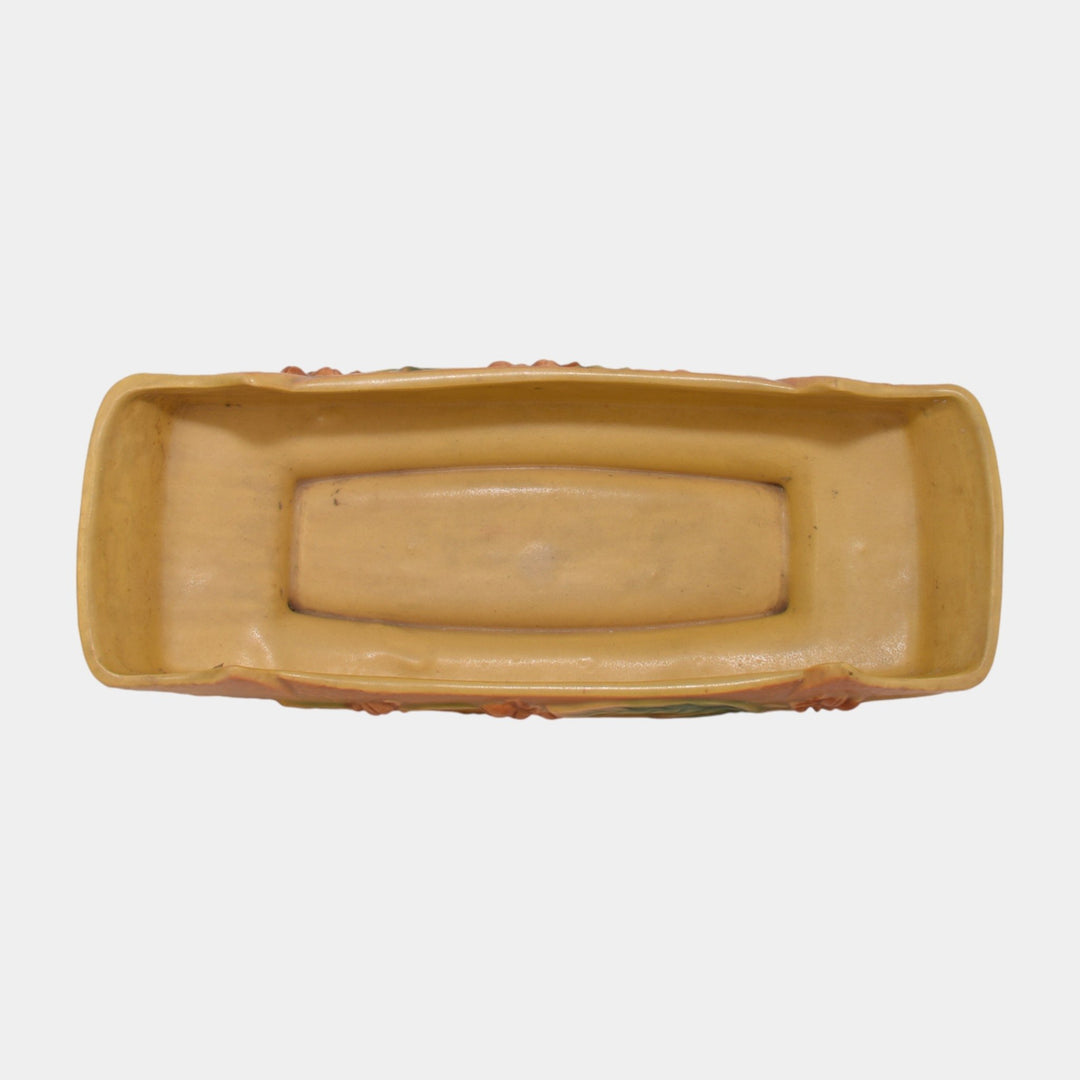 Roseville Bittersweet Yellow 1951 Vintage Art Pottery Console Bowl 828-10