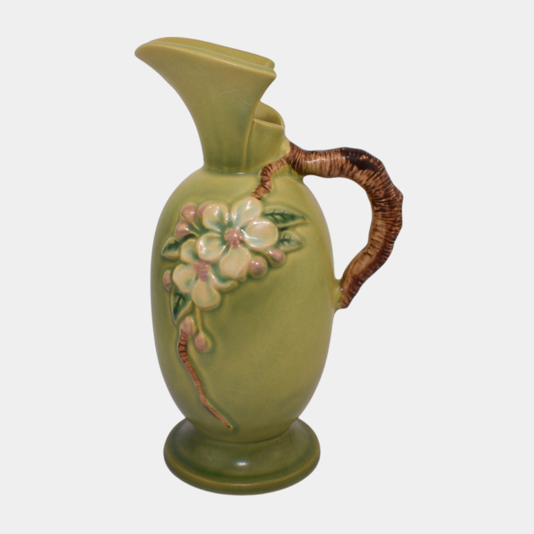 Roseville Apple Blossom Green 1949 Mid Century Modern Pottery Ceramic Ewer 316-8
