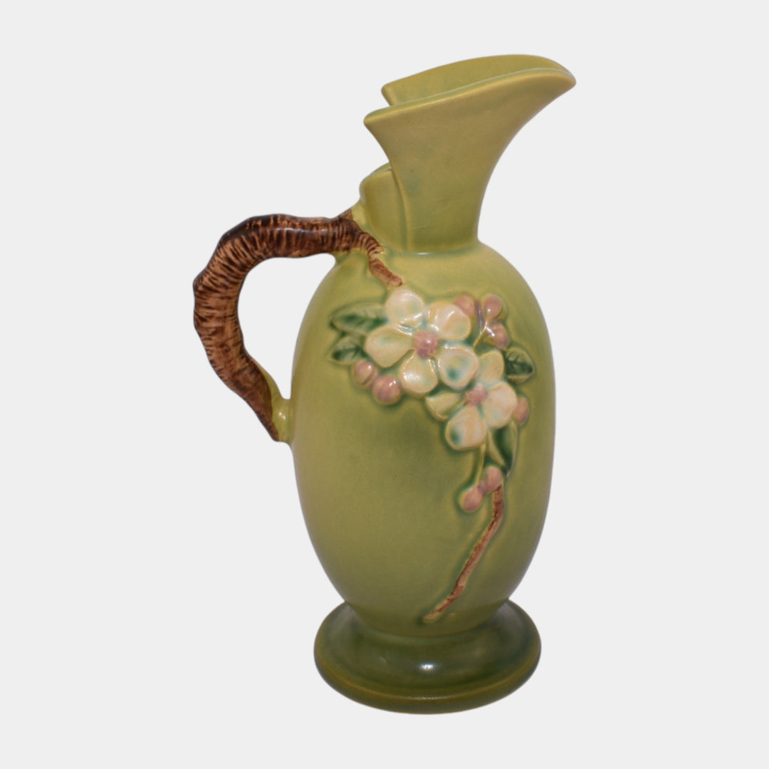 Roseville Apple Blossom Green 1949 Mid Century Modern Pottery Ceramic Ewer 316-8