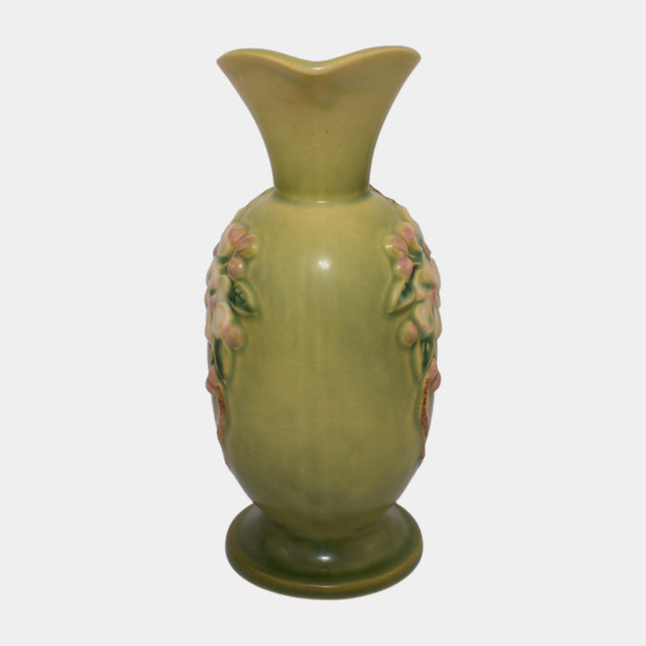 Roseville Apple Blossom Green 1949 Mid Century Modern Pottery Ceramic Ewer 316-8