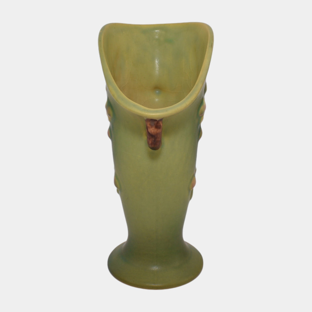 Roseville Apple Blossom Green 1949 Vintage Art Pottery Ceramic Vase 382-7