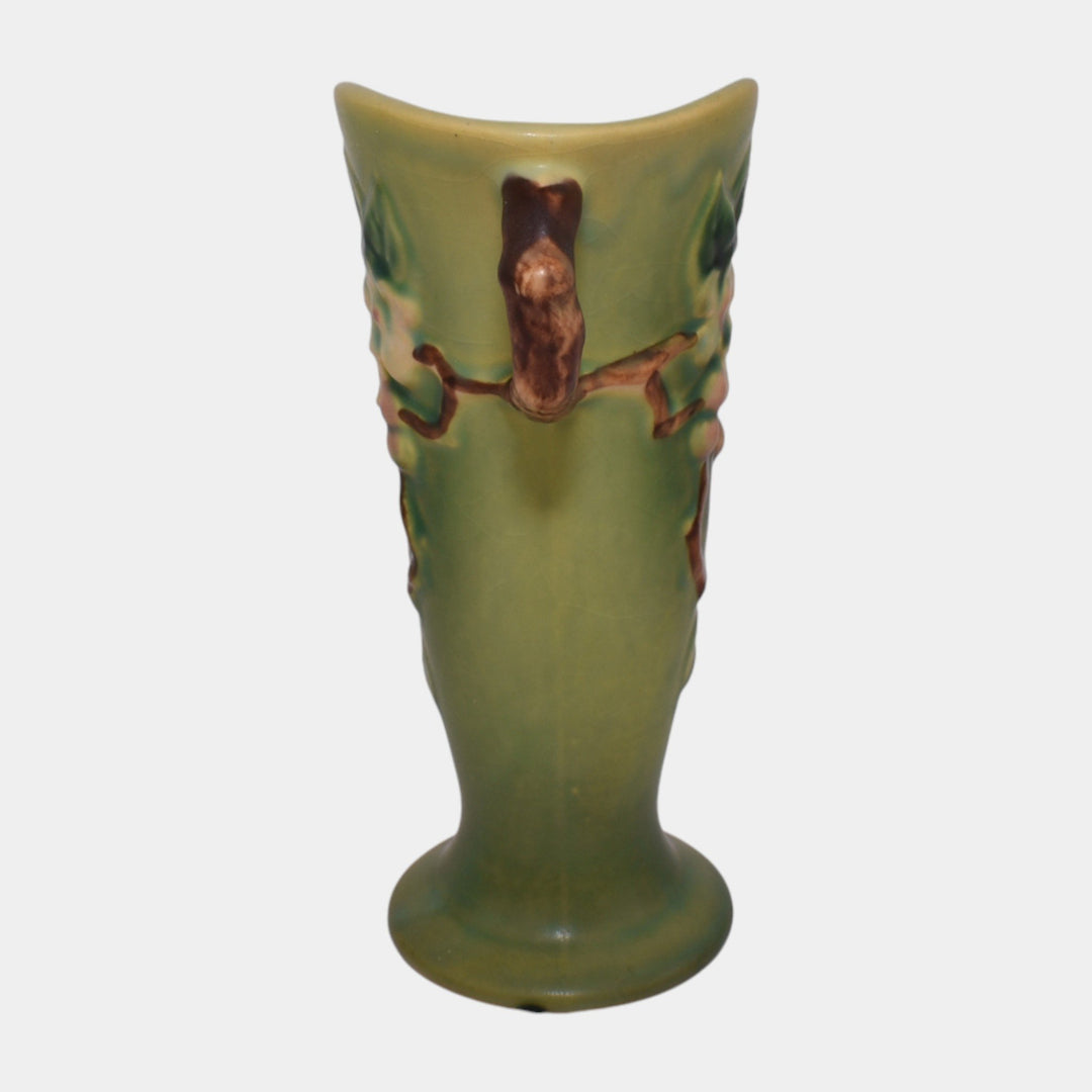 Roseville Apple Blossom Green 1949 Vintage Art Pottery Ceramic Vase 382-7