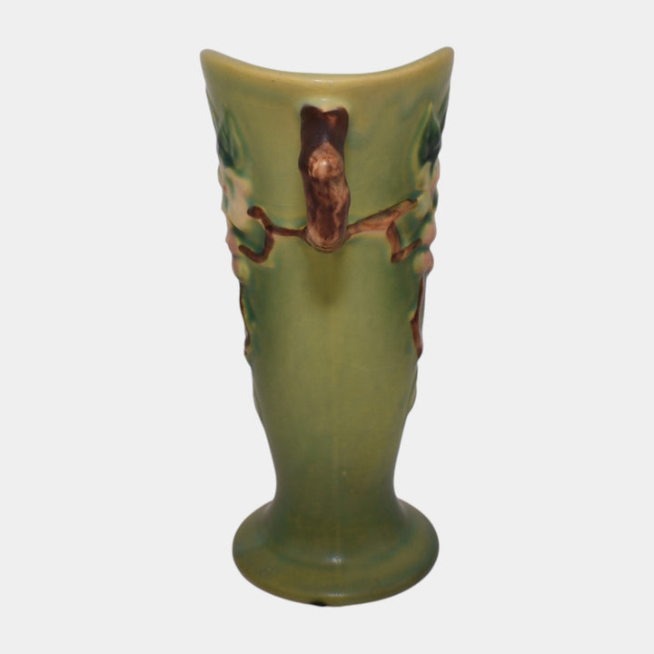 Roseville Apple Blossom Green 1949 Vintage Art Pottery Ceramic Vase 382-7