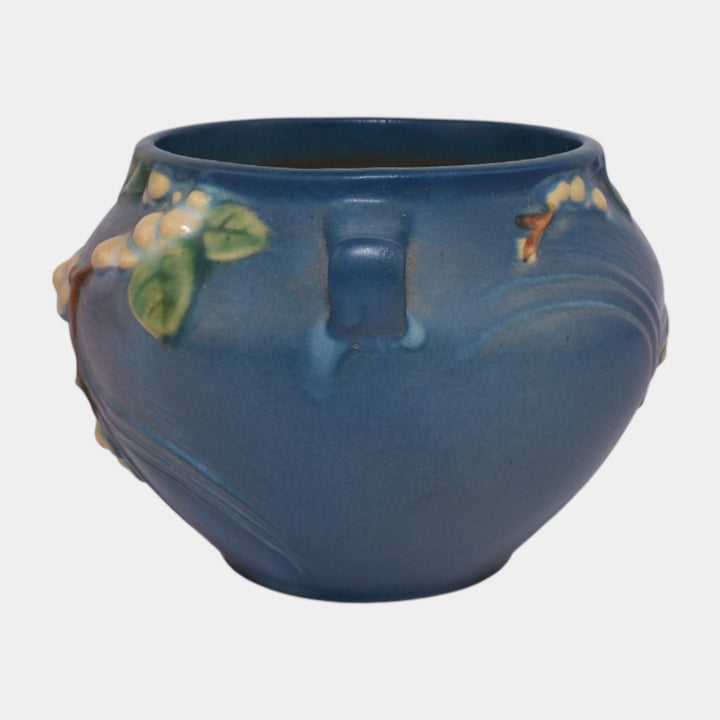 Roseville Snowberry Blue 1947 Vintage Pottery Ceramic Jardiniere Planter 1J-4