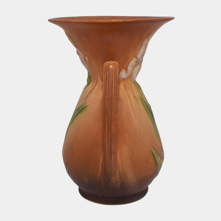 Roseville Iris Tan 1939 Vintage Art Pottery Ceramic Vase 920-7