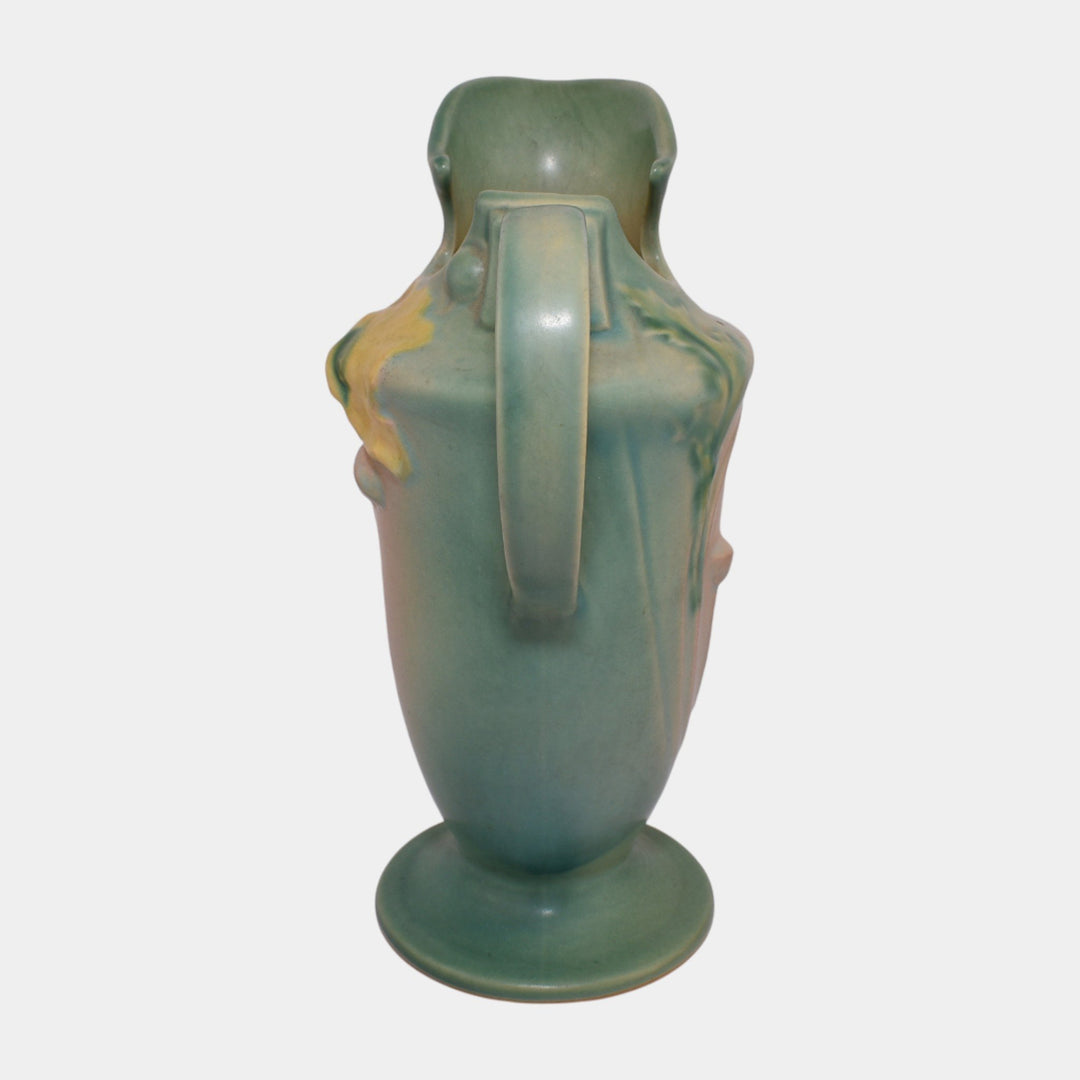 Roseville Poppy Green 1938 Vintage Art Deco Pottery Ceramic Ewer 876-10