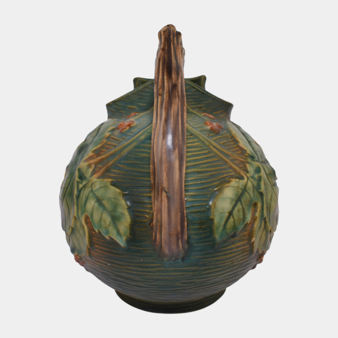 Roseville Bushberry Green 1941 Mid Century Modern Pottery Ice Lip Pitcher 1325