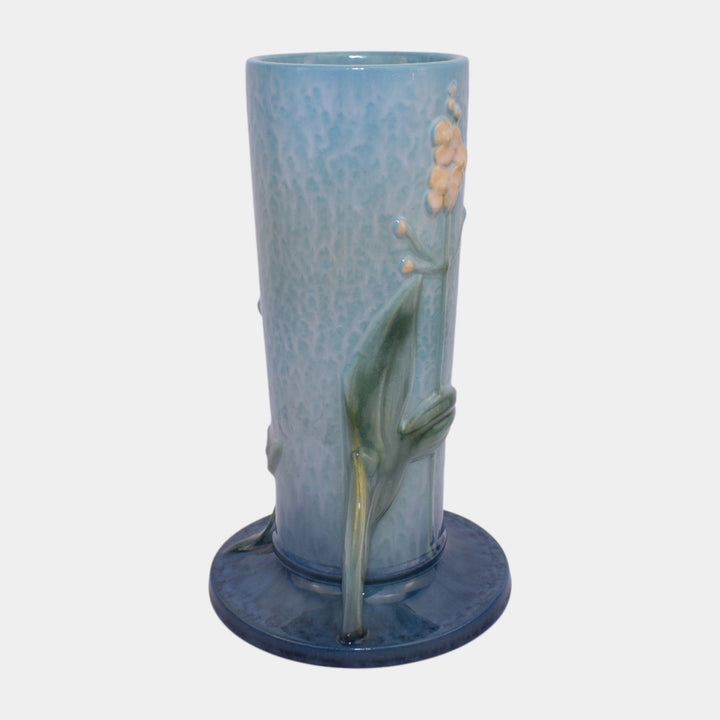 Roseville Wincraft Blue 1948 Vintage Mid Century Modern Pottery Vase 285-10