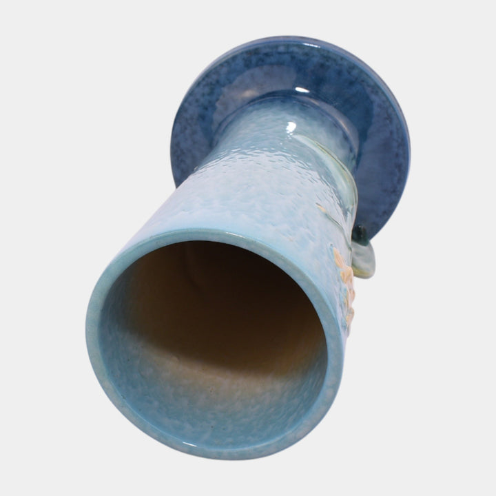 Roseville Wincraft Blue 1948 Vintage Mid Century Modern Pottery Vase 285-10