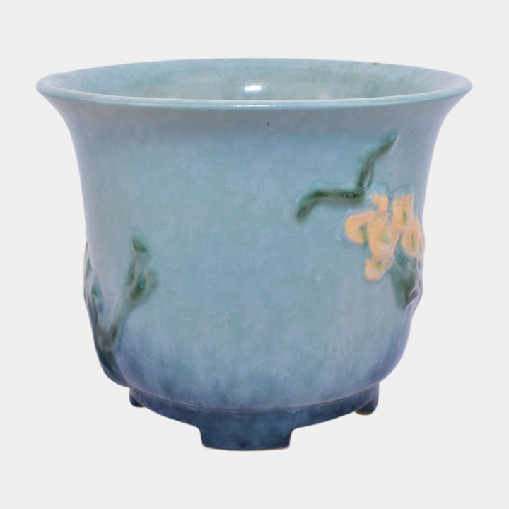 Roseville Wincraft Blue 1948 Vintage Pottery Ceramic Flower Pot Planter 257-6