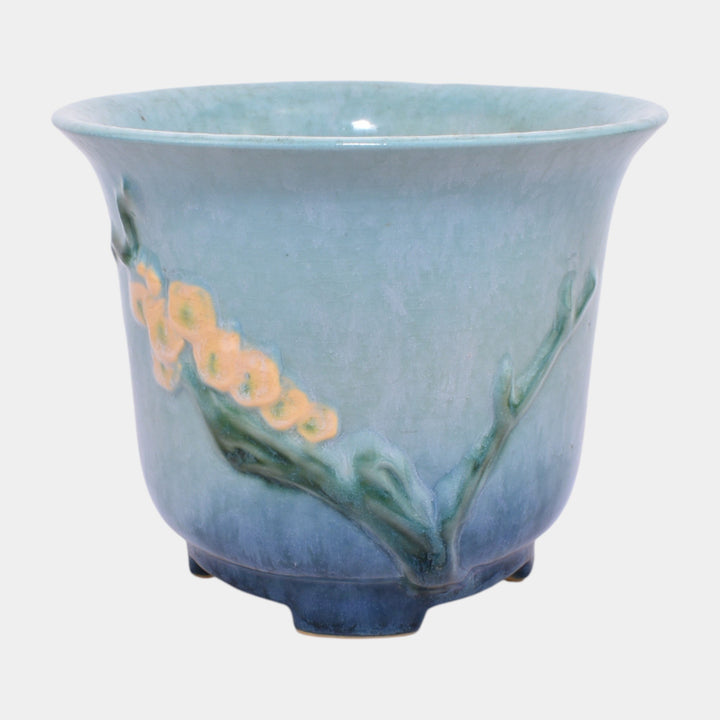 Roseville Wincraft Blue 1948 Vintage Pottery Ceramic Flower Pot Planter 257-6