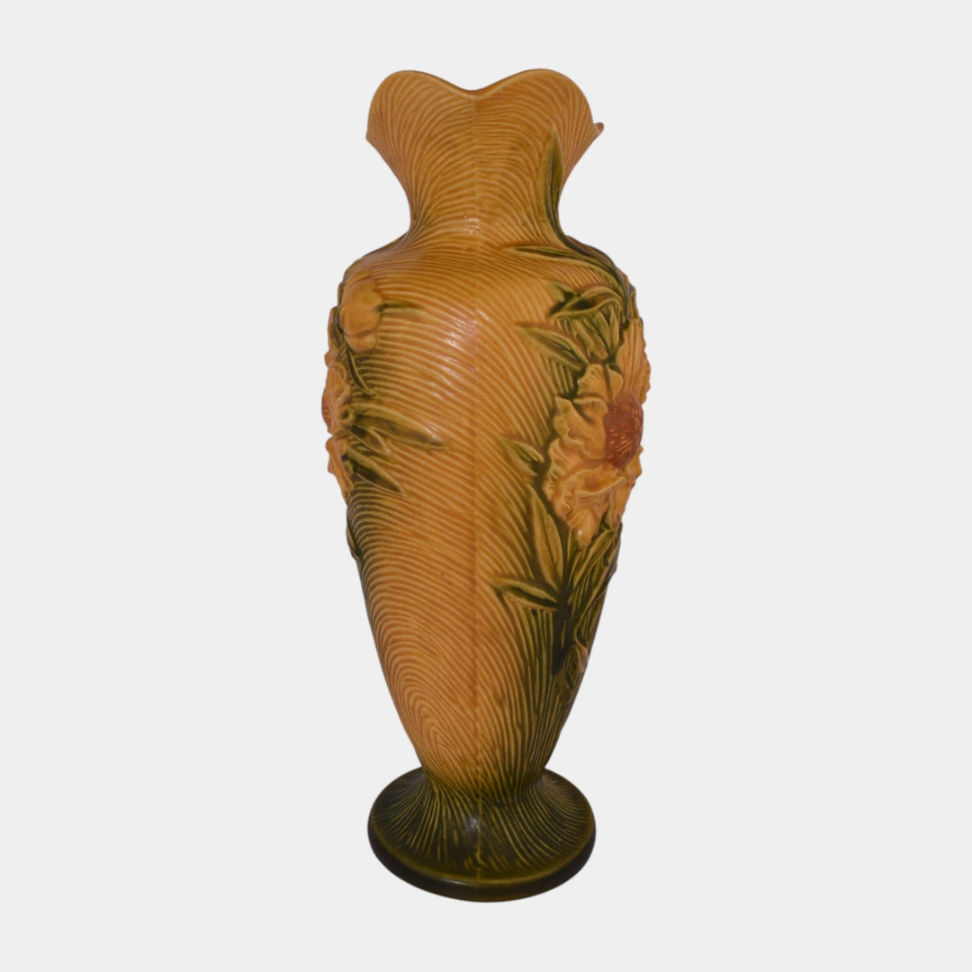 Roseville Peony Yellow 1942 Vintage Mid Century Modern Pottery Ceramic Ewer 9-15