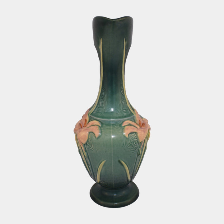 Roseville Zephyr Lily Green 1946 Mid Century Modern Art Pottery Ewer 24-15