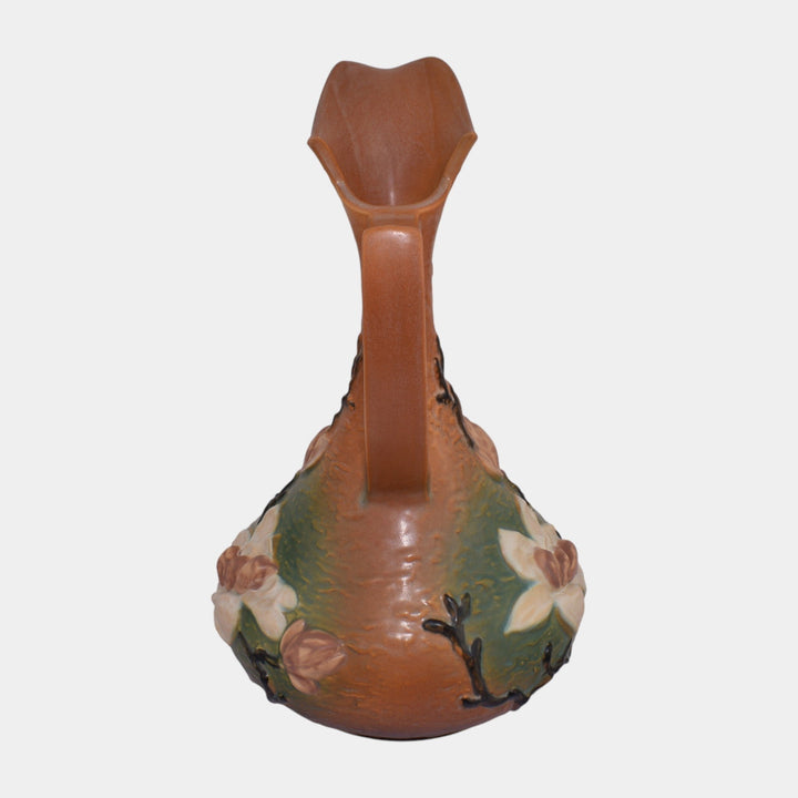 Roseville Magnolia Brown 1943 Vintage Art Pottery Ceramic Ewer 15-15