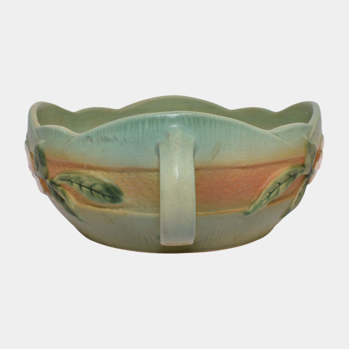 Roseville Gardenia Green 1950 Vintage Pottery Bowl 627-8
