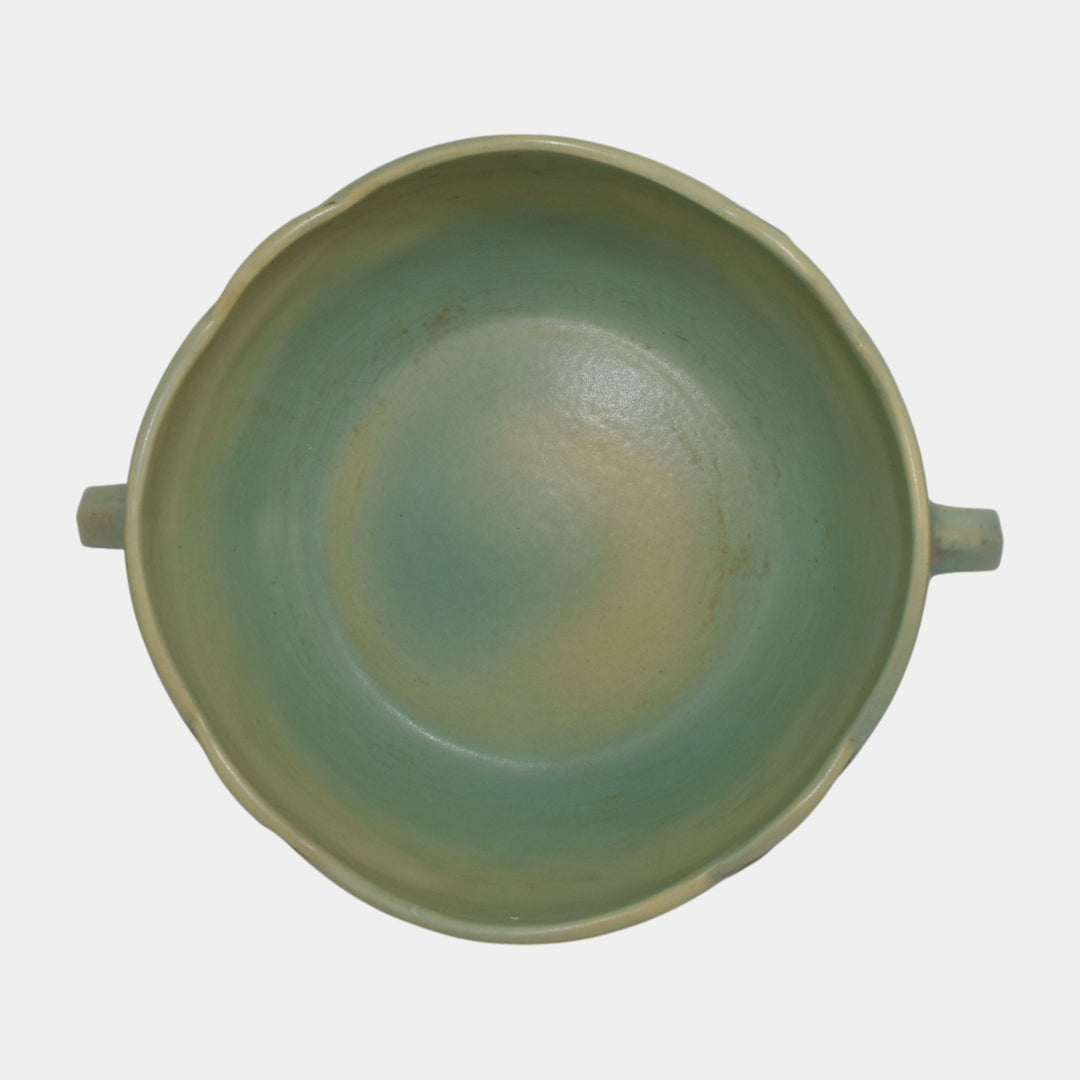 Roseville Gardenia Green 1950 Vintage Pottery Bowl 627-8