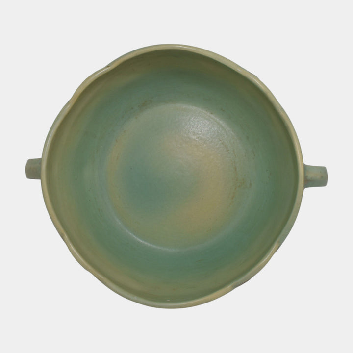 Roseville Gardenia Green 1950 Vintage Pottery Bowl 627-8