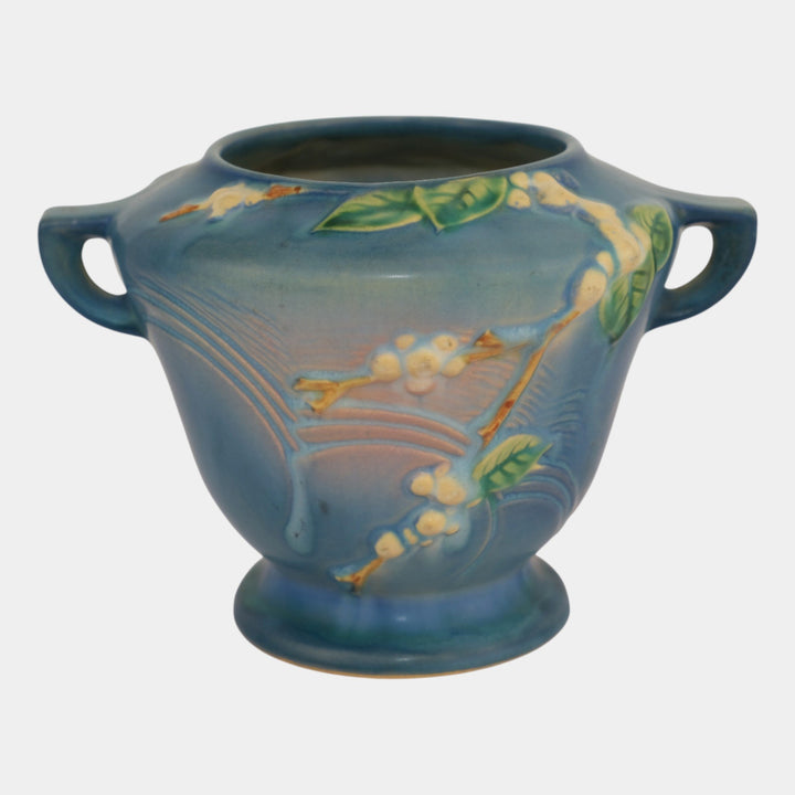 Roseville Snowberry Blue 1947 Vintage Art Pottery Ceramic Vase 1RB-6