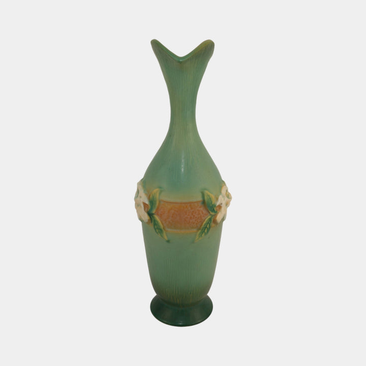 Roseville Gardenia Green 1950 Vintage Art Pottery Ceramic Ewer 618-15
