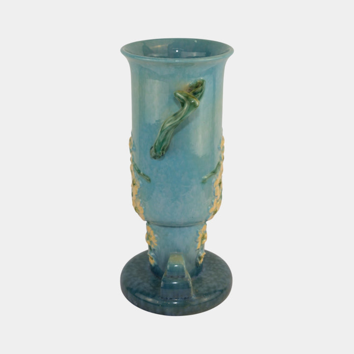 Roseville Wincraft Blue 1948 Vintage Mid Century Modern Art Pottery Vase 263-14