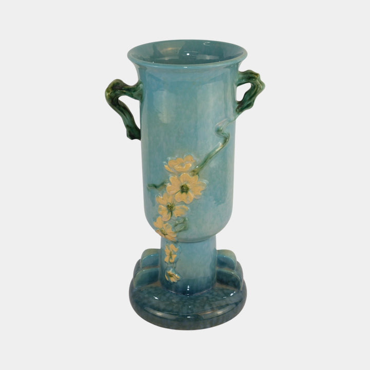 Roseville Wincraft Blue 1948 Vintage Mid Century Modern Art Pottery Vase 263-14
