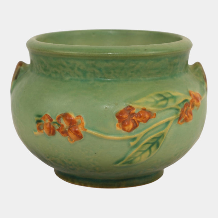 Roseville Bittersweet Green 1951 Art Pottery Ceramic Jardiniere Planter 800-4