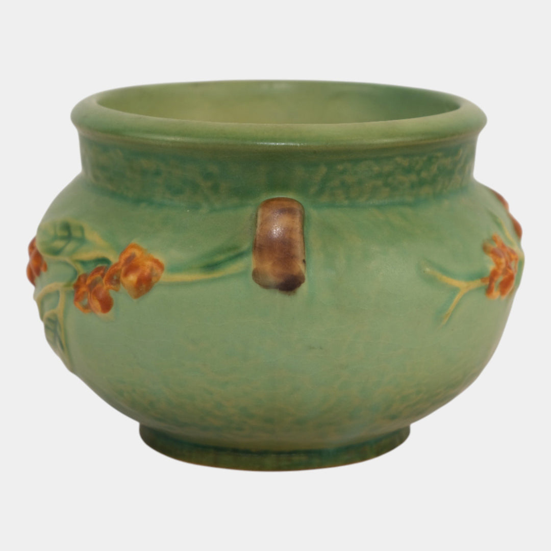 Roseville Bittersweet Green 1951 Art Pottery Ceramic Jardiniere Planter 800-4