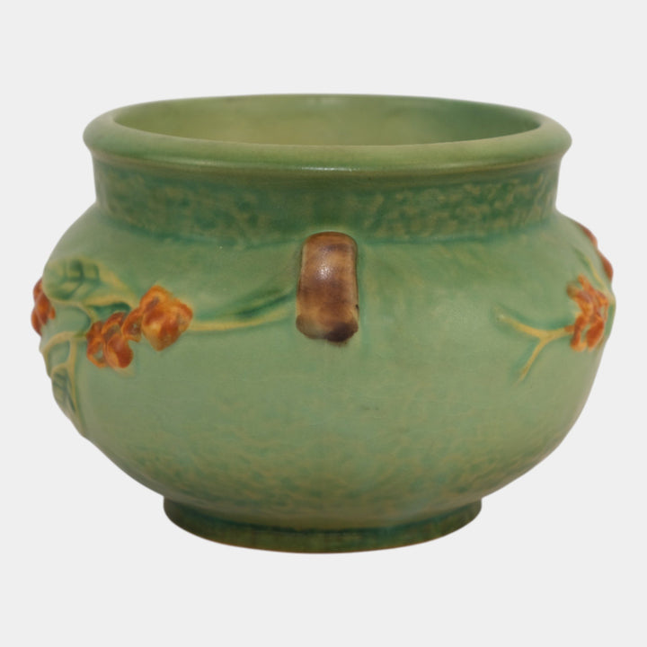 Roseville Bittersweet Green 1951 Art Pottery Ceramic Jardiniere Planter 800-4
