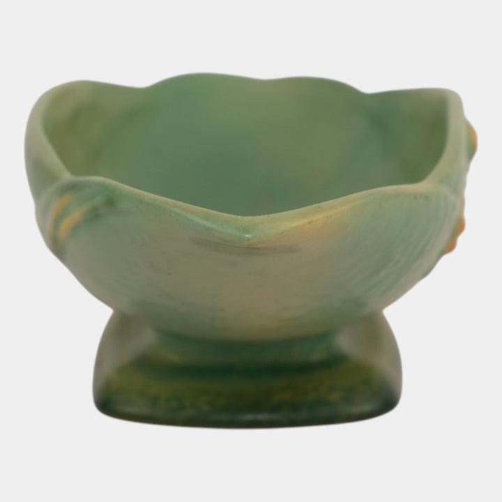 Roseville Bittersweet Green 1951 Pottery Mid Century Modern Console Bowl 830-14