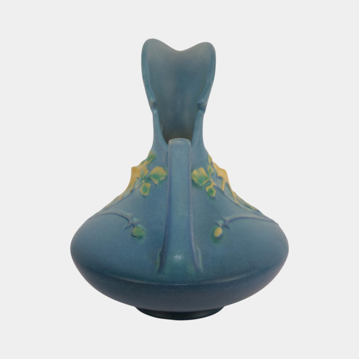 Roseville Columbine Blue 1941 Vintage Art Deco Pottery Ceramic Ewer 18-7