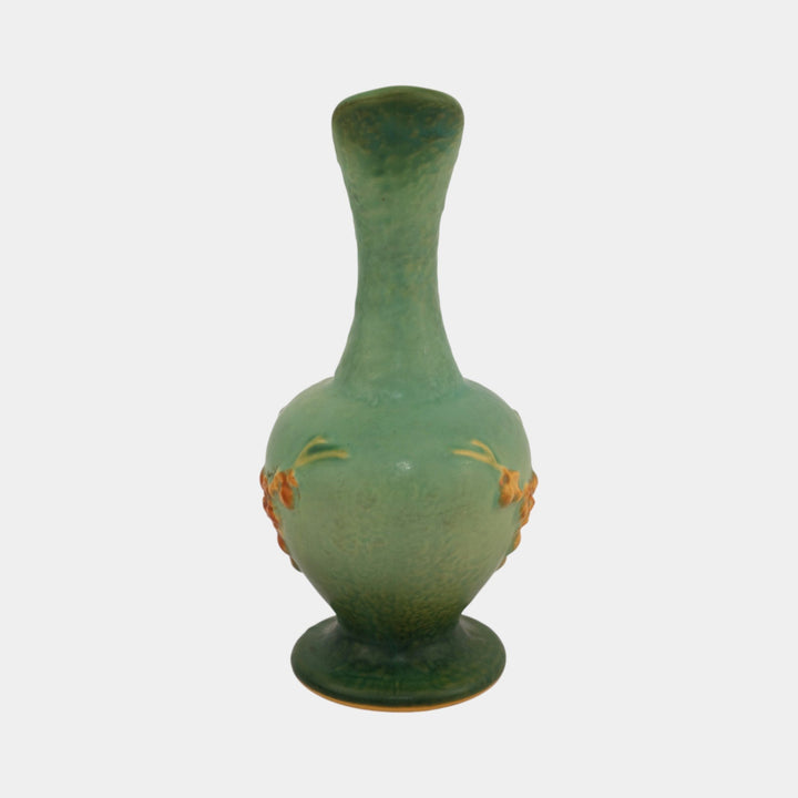 Roseville Green Bittersweet 1951 Pottery Mid Century Modern Ceramic Ewer 816-8