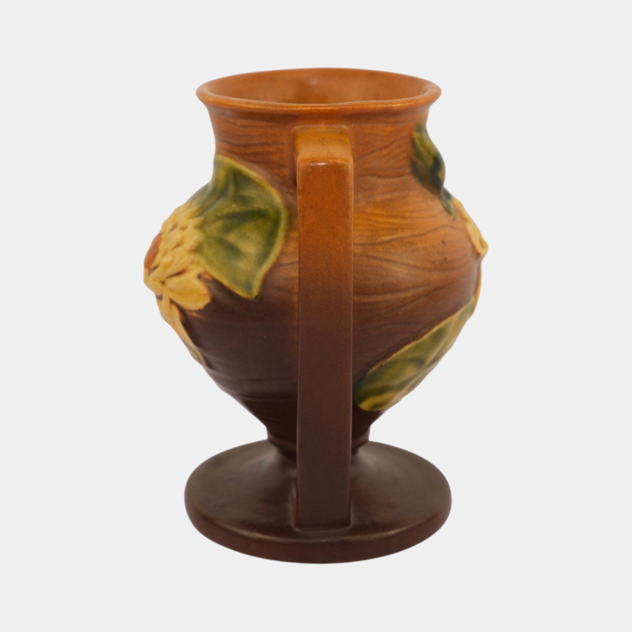 Roseville Water Lily Brown 1943 Vintage Mid Century Modern Pottery