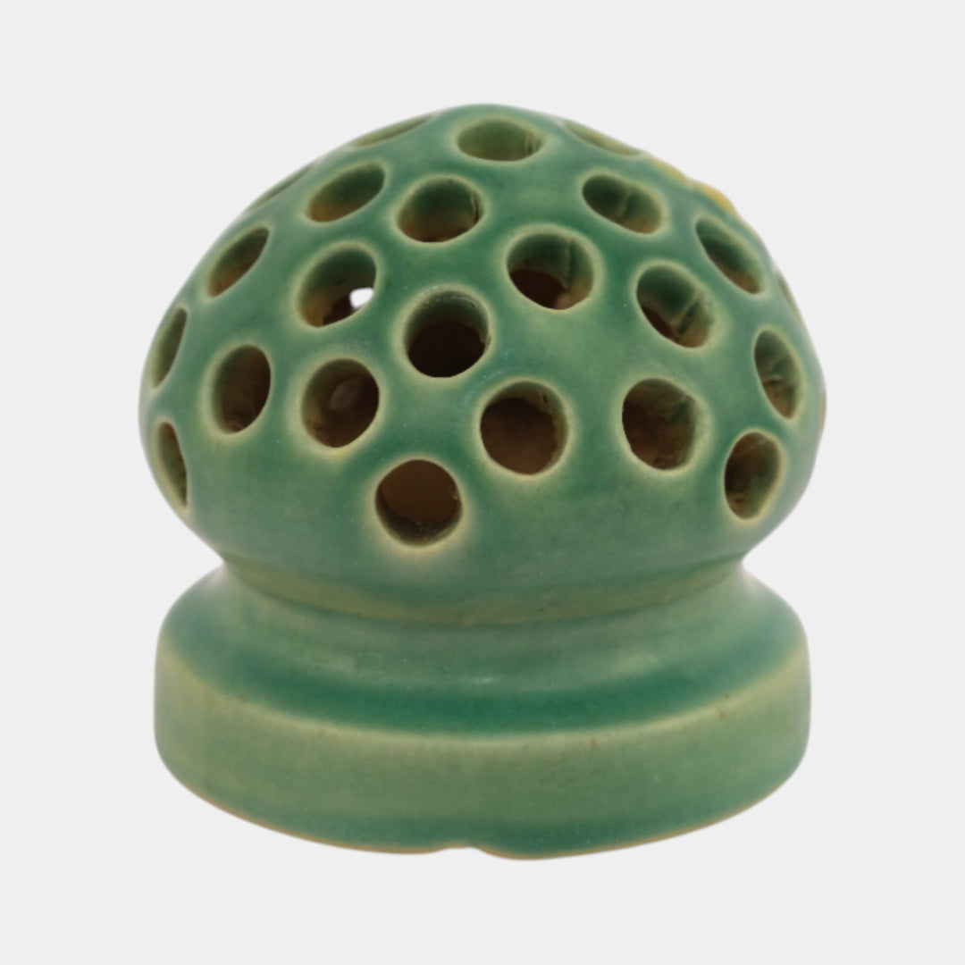 Roseville Ixia Green 1930 Vintage Art Pottery Ceramic Flower Frog 34