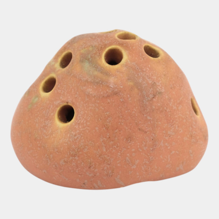 Roseville Cremona Pink 1928 Vintage Art Deco Pottery Ceramic Flower Frog 75