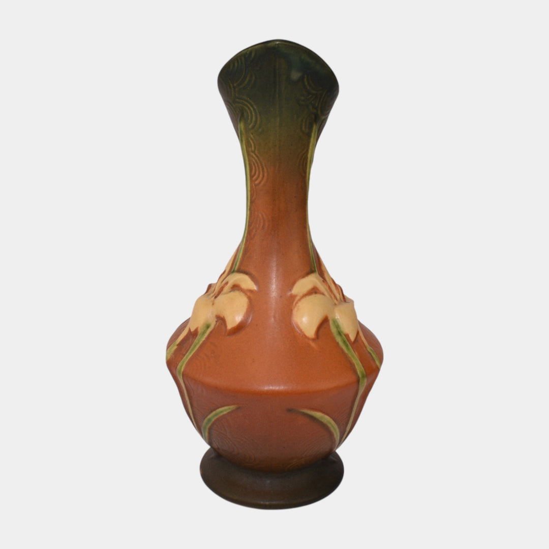 Roseville Pottery Zephyr Lily 1946 Brown Mid Century Modern Ewer 23-10