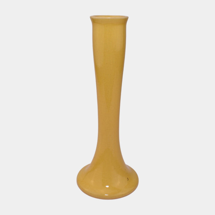 Roseville Pottery Rosecraft Colors 1921 Yellow Art Deco Bud Vase 44-8
