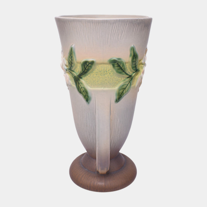 Roseville Gardenia Gray 1950 Mid Century Modern Art Pottery Ceramic Vase 687-12