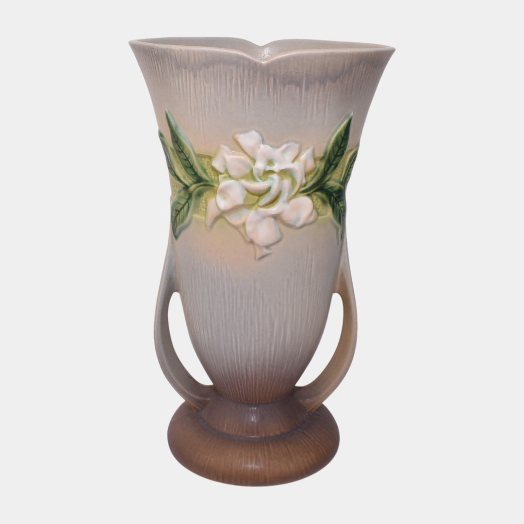Roseville Gardenia Gray 1950 Mid Century Modern Art Pottery Ceramic Vase 687-12