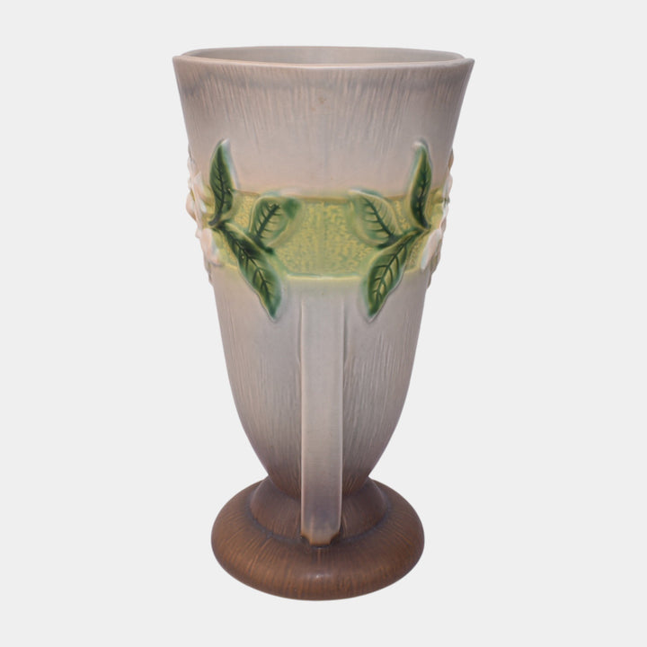 Roseville Gardenia Gray 1950 Mid Century Modern Art Pottery Ceramic Vase 687-12