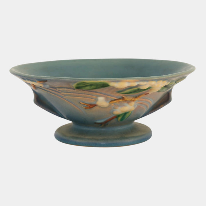 Roseville Snowberry Blue 1947 Mid Century Modern Pottery Ceramic Bowl 1BL2-6