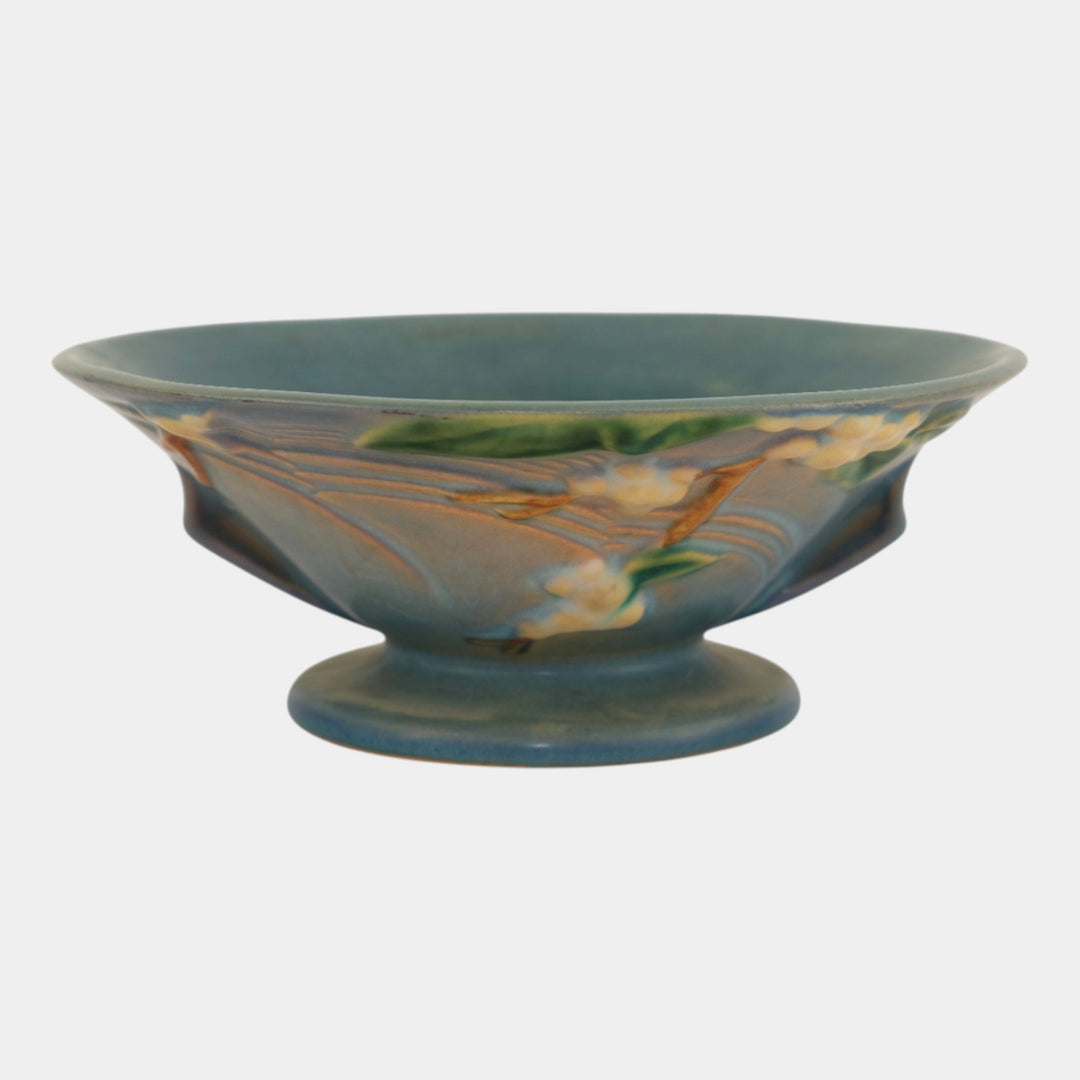 Roseville Snowberry Blue 1947 Mid Century Modern Pottery Ceramic Bowl 1BL2-6