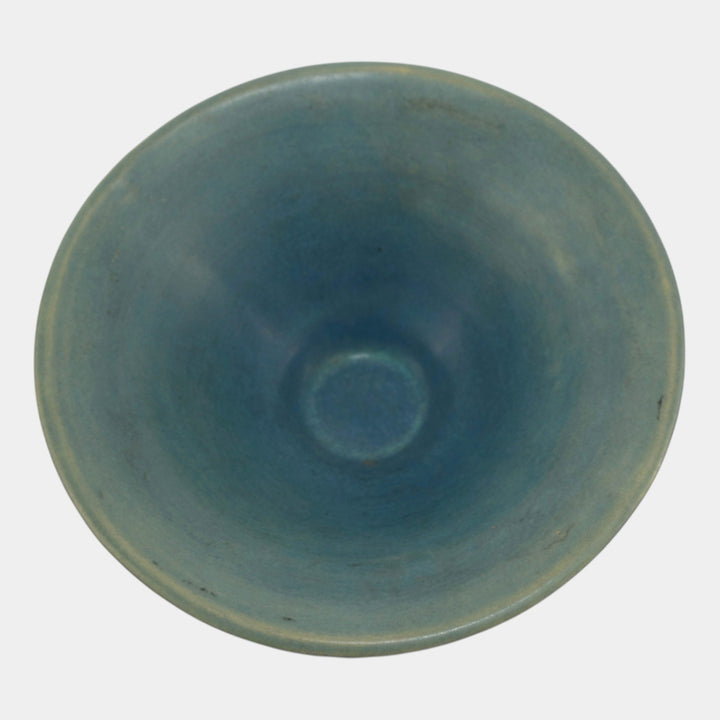Roseville Snowberry Blue 1947 Mid Century Modern Pottery Ceramic Bowl 1BL2-6