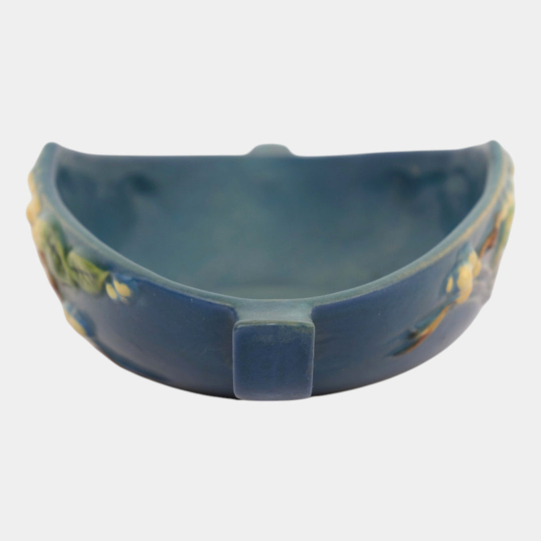 Roseville Snowberry Blue 1947 Vintage Art Pottery Console Bowl 1BL1-10