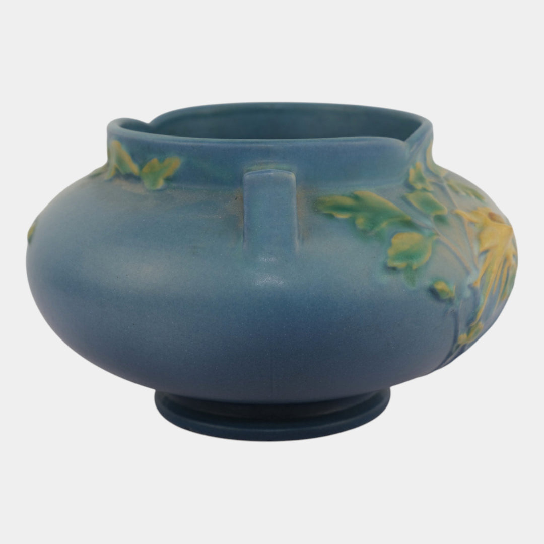 Roseville Columbine Blue 1941 Vintage Pottery Ceramic Jardiniere Planter 655-5