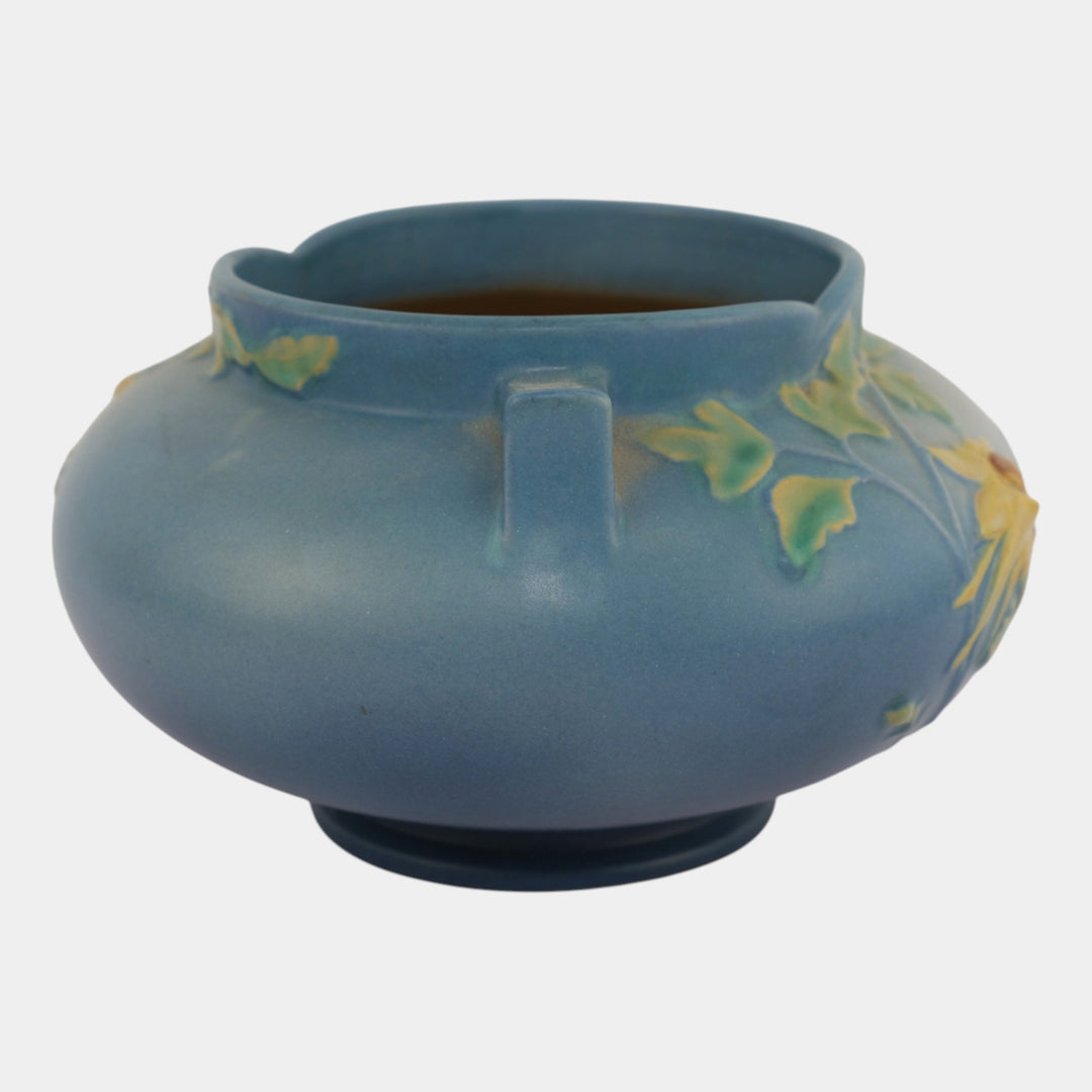 Roseville Columbine Blue 1941 Vintage Pottery Ceramic Jardiniere Planter 655-5