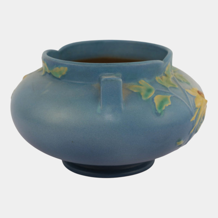 Roseville Columbine Blue 1941 Vintage Pottery Ceramic Jardiniere Planter 655-5