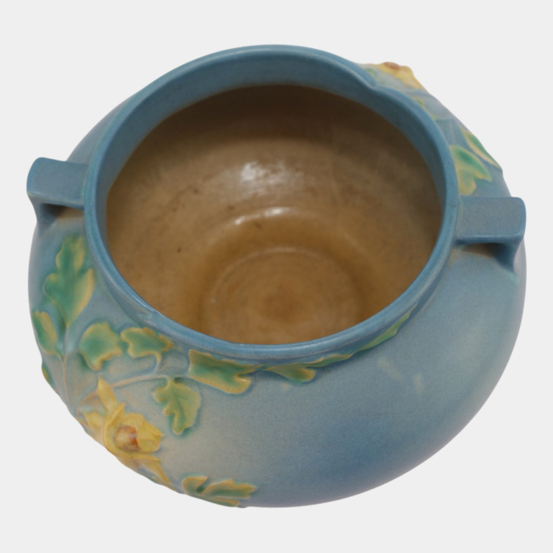 Roseville Columbine Blue 1941 Vintage Pottery Ceramic Jardiniere Planter 655-5