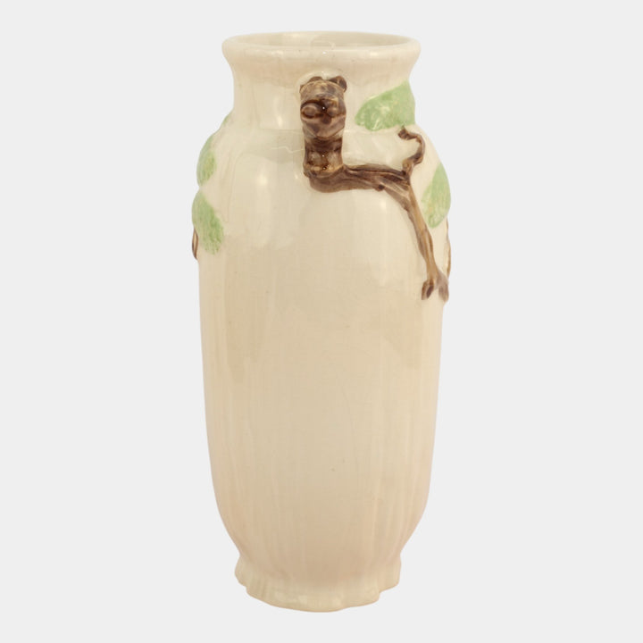 Roseville Ming Tree White 1949 Vintage Mid Century Modern Pottery Vase 583-10