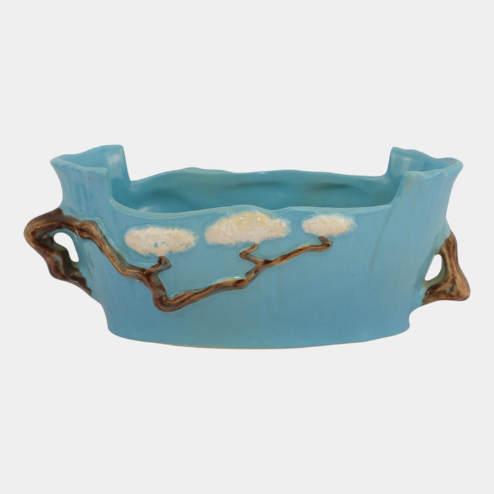 Roseville Ming Tree Blue 1949 Mid Century Modern Art Pottery Ceramic Bowl 526-9