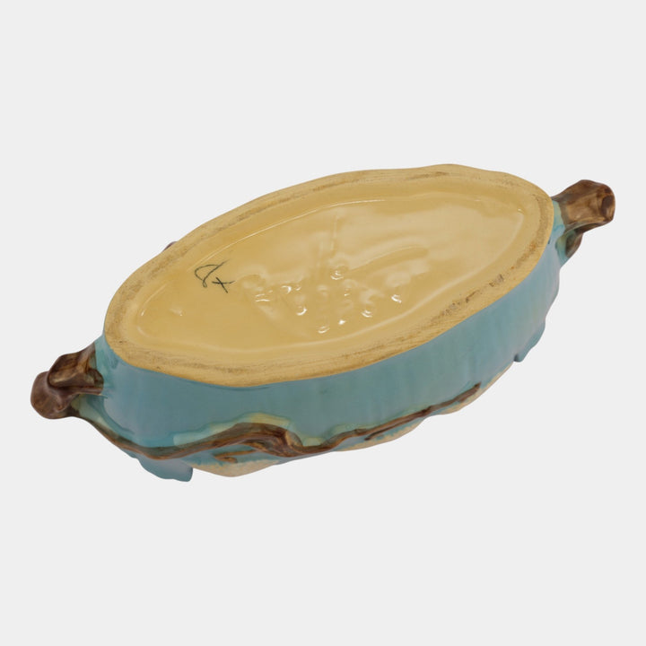 Roseville Ming Tree Blue 1949 Mid Century Modern Art Pottery Ceramic Bowl 526-9
